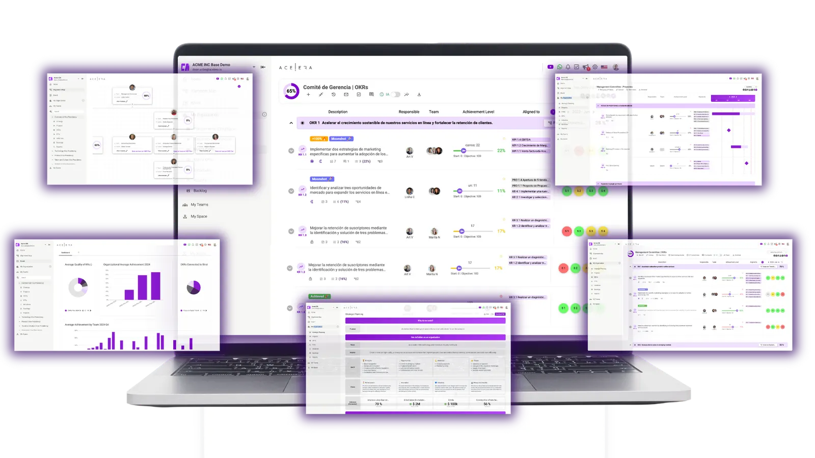 Strategic planning workspace in Acelera